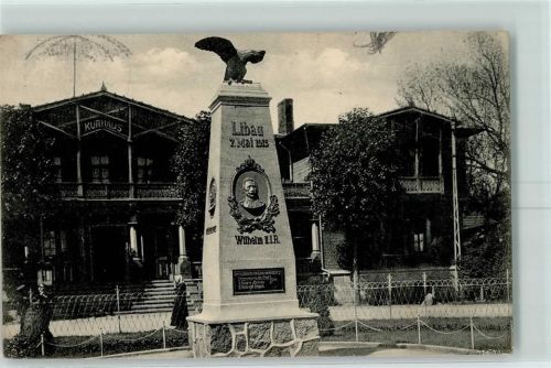 Libau 1916 Denkmal Wilhelm II. feld WK I