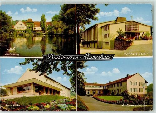 Velbert Diakonissen Mutterhaus Haus Teich Schwan Birke Kirchenhalle Pniel