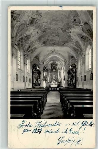 Frauenau Kath. Pfarrkirche Altaransicht Deckenmalerei