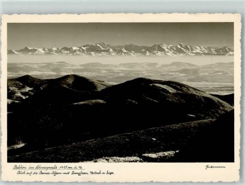 Belchen Fotograf Gutermann Blick auf Berner Alpen mit Jungfrau Mönch Eiger