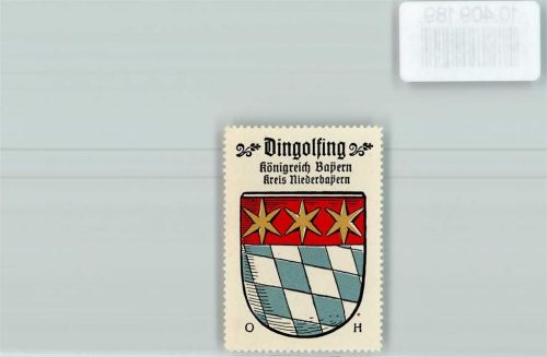 84130 W8312 Dingolfing - Vignette Wappen Kaffee Hag ca 1920-1940