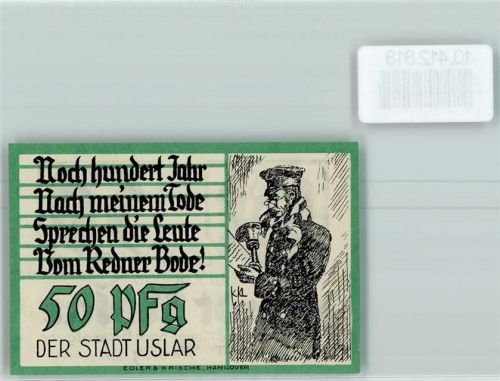 Uslar Notgeld Redner Bode