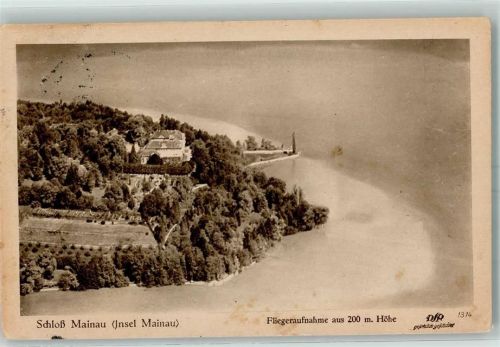 Insel Mainau Fliegeraufnahme Schloss
