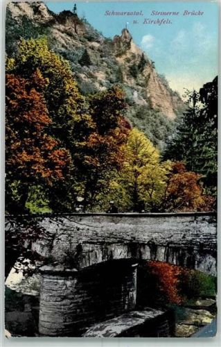 Sitzendorf Schwarzatal Steinerne Brücke u. Kirchenfels