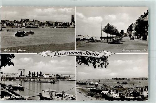 Emmerich Rhein Frachtschiff Rheinpromenade Hafen