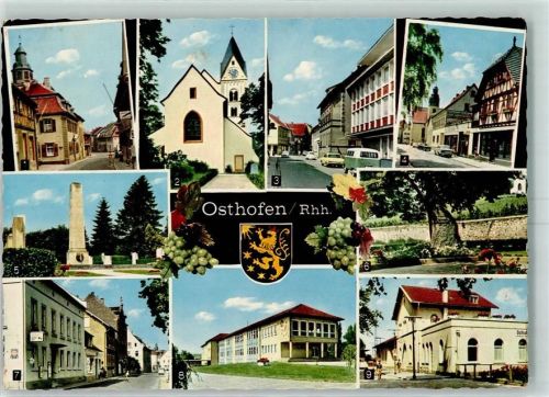 Osthofen Rathaus Sparkasse Kriegerdenkmal Fridr. Ebert Str. Bahnhof