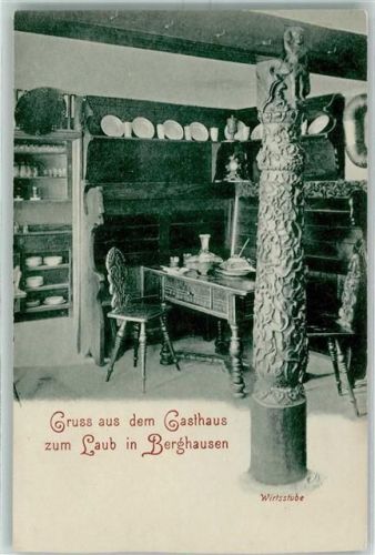 Berghausen Gasthaus zum Laub Innenansicht Wirtstube