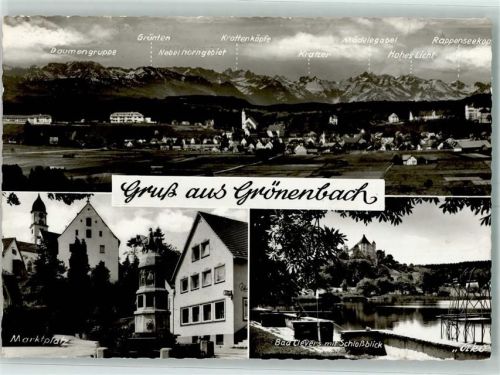 Grönenbach Marktplatz Bad Clevers Schloßblick
