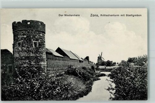 Zons Krötschenturm Stadtgraben Windmühle