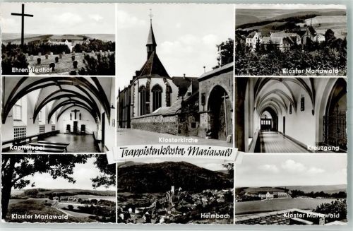 Mariawald Trappistenkloster Klosterkirche Ehrenfriedhof Kapitelsaal Kreuzgang Heimbach