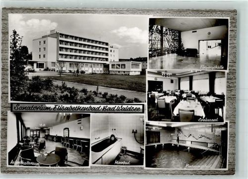 Bad Waldsee Sanatorium Elisabethenbad Aufenthaltsraum Moorbad Schwimmbad Speisesaal