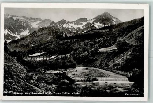 Bad Oberdorf Alpe Mitterhaus mit Nebelhorn u. Entschenkopf