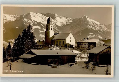 Ofterschwang Orstansicht Kirche Winter