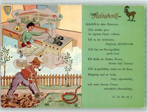 Der Steinbock - Nr. 1 Vero-Serie "Dein Horoskop" AK