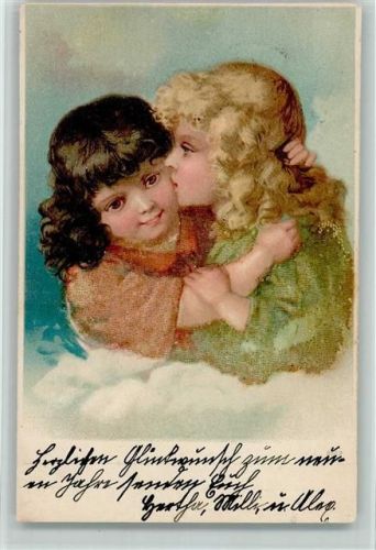 1900 Durchsichtige Perlen Lithographie AK