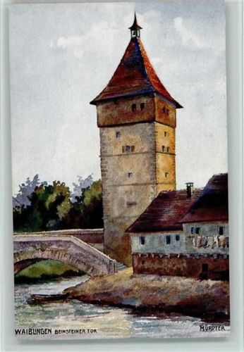 Waiblingen Beinsteiner Tor sign. Mürdter