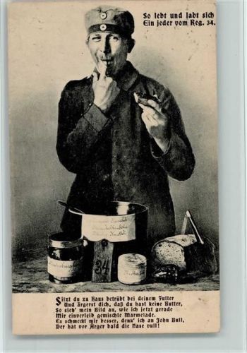 1916 Leckere Liebesgaben vom Regimet 34 - Propaganda