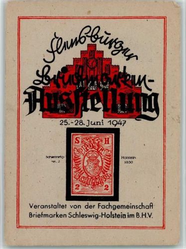 Flensburg 1947 Flensburger Briefmarken-Ausstellung Sonderstempel