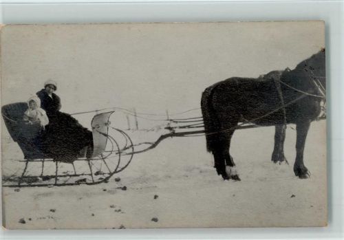Privatfoto AK Pferdeschlitten ca 1918 AK