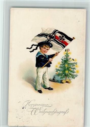 1915 Verlag EAS 303 Kind mit Kriegsfahne AK