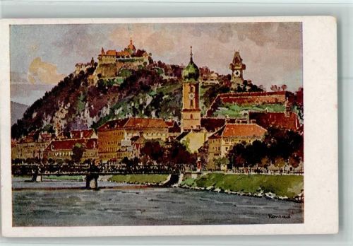 Graz sign Konrad - Steirische Kunst Nr. 932 , Schloßberg , gute Erhaltung AK