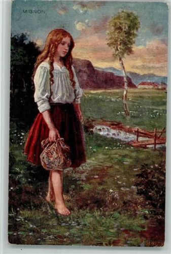 Gemälde von Gareis - Mädchen mit langen Haaren