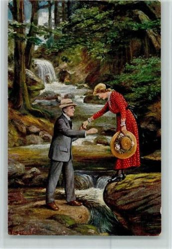 1918 Deutsche Meister Nr. 6014 - sign B. Frost - Ritterdienst - Liebe AK