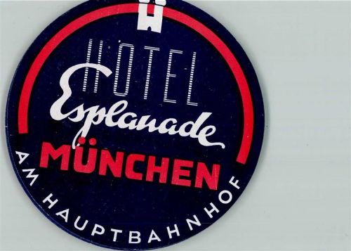 München 1920 - 1930 Kofferaufleber Hotel Esplanade