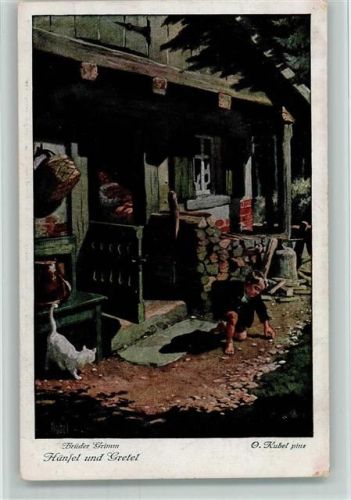 FPHG Uvachrom Nr. 3712 Serie 125 - Hänsel und Gretel Nr. 1 AK sign Kubel