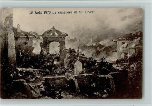 St. Privat 18 Aout 1870 - Le cimetiere - AK gefallener Soldat