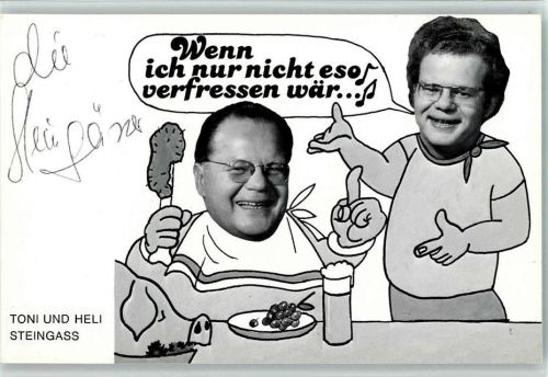 Tini und Heli Steingass AK Autogramm