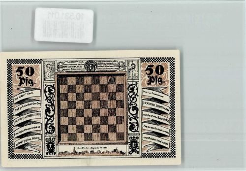 Ströbeck Notgeld 1921, gute Erhaltung - Schachbrett