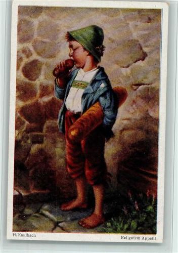 Abshagen Nr. 775 - Kaulbach, Kind mit Brot und Wurst