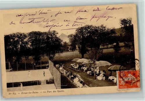 Evian-les-Bains 1906 Le Parc des Sports - Tennisplatz mit Zuschauern AK