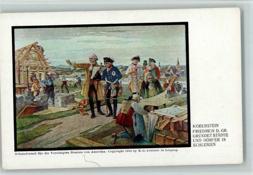 Nr. 149 - sign Koberstein - Friedrich der Große gründet Städte , Baumeister , gute Erhaltung AK