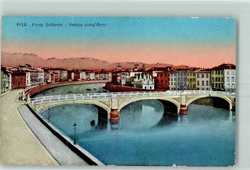 Pisa Ponte Solferino Veduta Lung'Arno