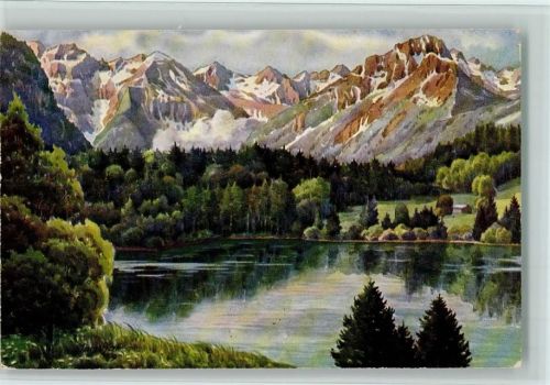 Oberstdorf Freibergsee , Küntlerkarte - Nr. 795 Bodenseeverlag Alber AK