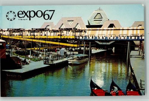 Ausstellung - Expo 1967 - General View on Ile Notre-Dame, sehr gute Erhaltung AK