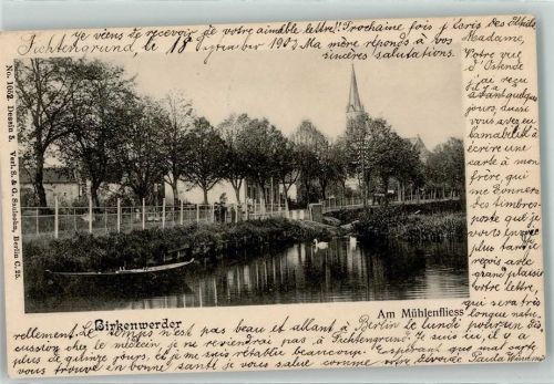 Birkenwerder 1902 Am Mühlenfliess