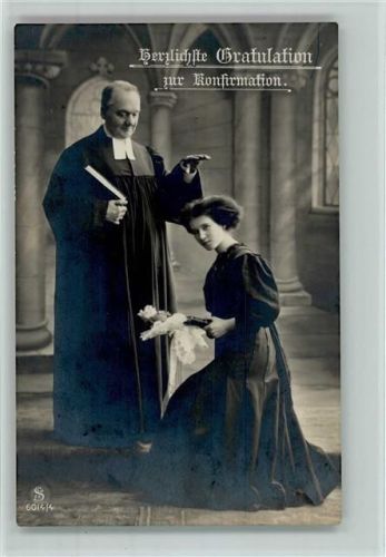 1912 Pastor erteilt seinen Segen - Fotoverlag L.J. + F.F. Serie 6014-4 AK