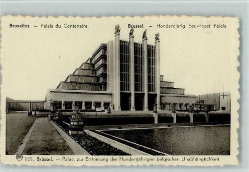 Brüssel 1943 Politik - Palast zur Erinnerung der 100jährigen belgischen Unabhängigkeit
