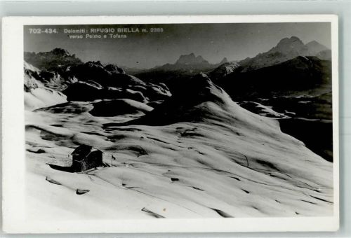 Seekofelhütte Rifugio Biella Hüttenstempel Winter