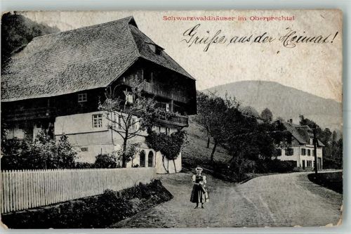 Oberprechtal 1915 Schwarzwaldhaus Tracht
