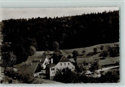 Neuenbürg 1961 Gastaus zur untere Kapfenha Mühle und Landpoststempel : Bieselsbeg
