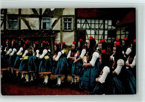 Nr. 50552 Verlag Hansmann - Schwälmerinnen erwarten die Kirmesburschen