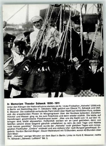 Theodor Schaeck Berühmte Schweizer Ballonfahrer