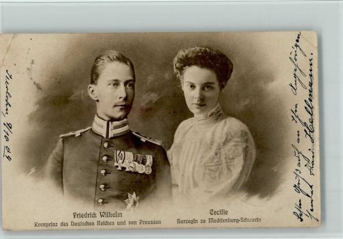 1904 Friedrich Wilhelm und Cecilie AK Eckknick