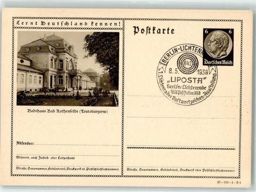 Bad Rothenfelde Ganzsache Badehaus Lernt Deutschland kennen Nr.37-103-1-B4