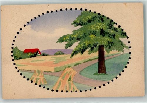handgemalt Garben Feld