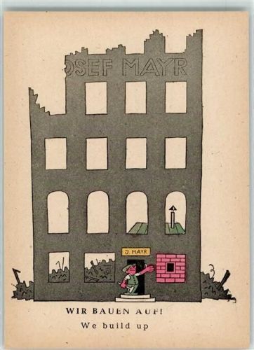 1947 sign. Rolf Peter Bauer , Wir bauen auf